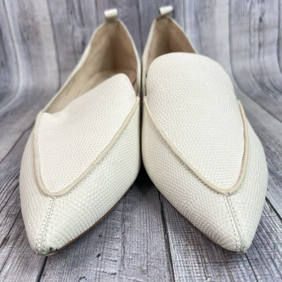 Jeffrey Campbell Viona Lizard Embossed Loafers Pointed Toe Sculpted Boho Heel 10 - Picture 7 of 12